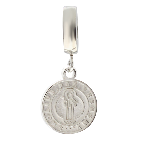 CHARM  CON IMAGEN DE SAN BENITO EN PLATA LEY .925