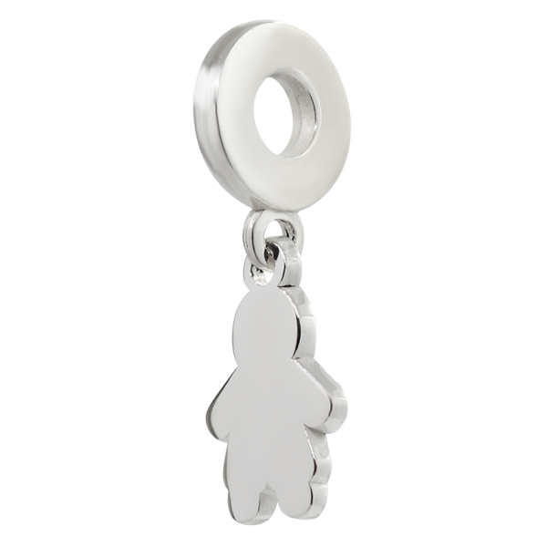 CHARM  SILUETA NIÑO PLATA .925