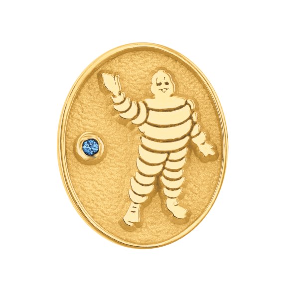 Fistol chapa de oro con piedra