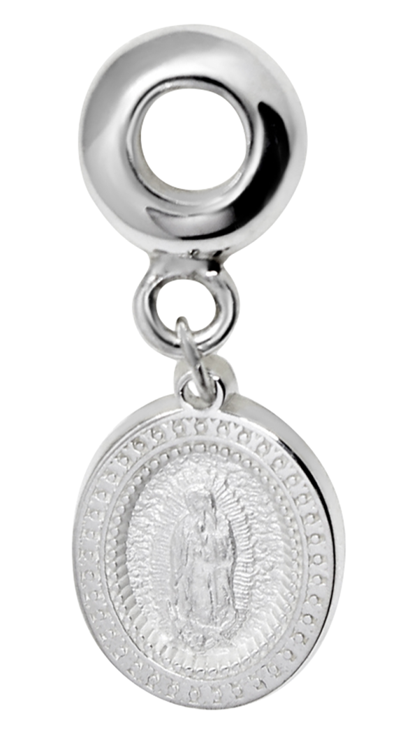CHARM CON IMAGEN DE LA VIRGEN DE GUADALUPE EN PLATA LEY .925