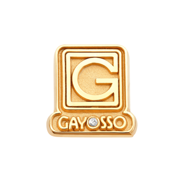 Fistol baño de oro con piedra