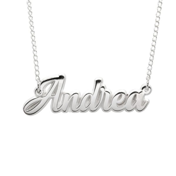 DIJE CON CADENA DEL NOMBRE ANDREA EN PLATA