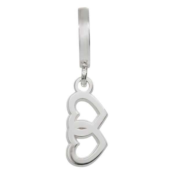 CHARM CORAZONES ENTRELAZADOS PLATA .925