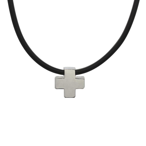 COLLAR CON DIJE DE CRUZ EN PLATA LEY .925