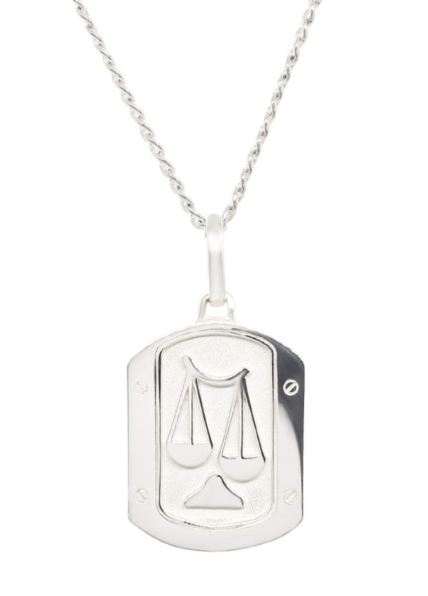 DIJE LIBRA EN PLATA.925 CON CADENA