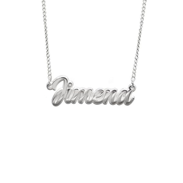 DIJE CON CADENA DEL NOMBRE JIMENA EN PLATA