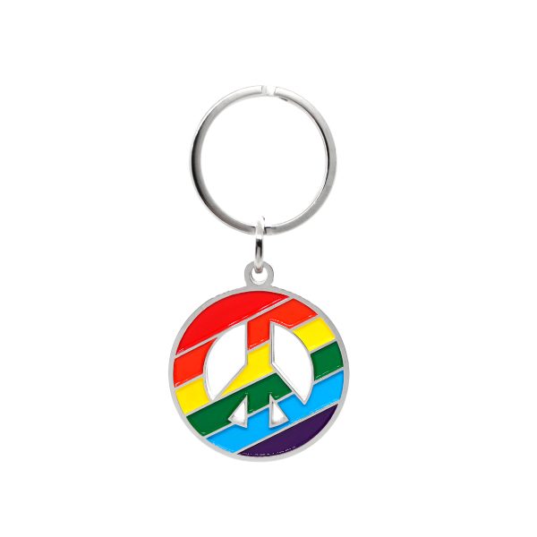 LLAVERO SIMBOLO PAZ EN ARCOIRIS LGBTIQ+