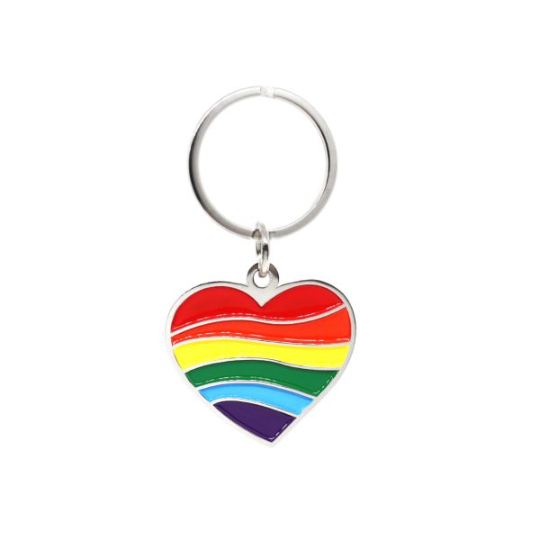 LLAVERO CORAZON EN ARCOIRIS LGBTIQ+