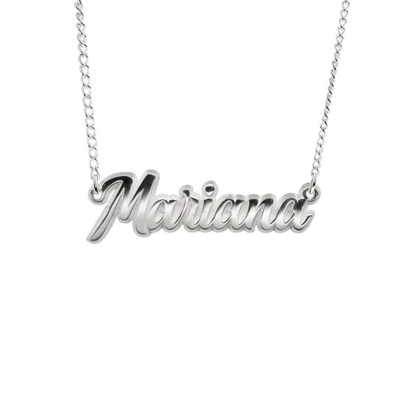 DIJE CON CADENA DEL NOMBRE MARIANA EN PLATA