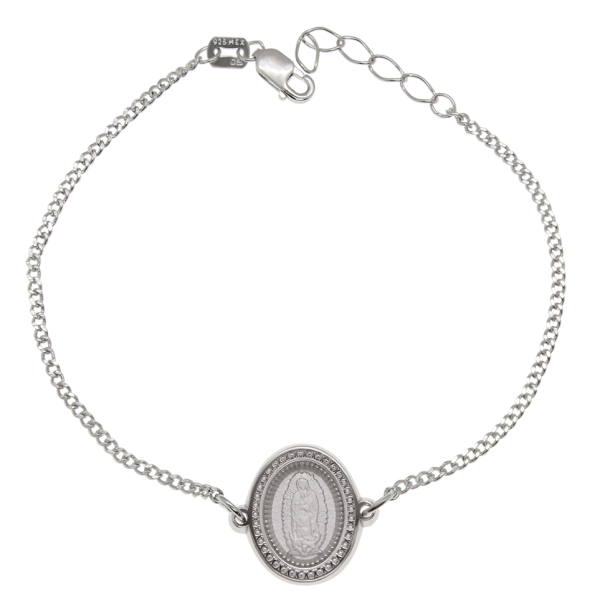 PULSERA VIRGEN DE GUADALUPE EN PLATA LEY .925