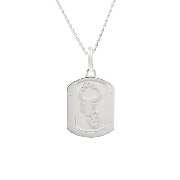 DIJE ESCORPION EN PLATA.925 CON CADENA