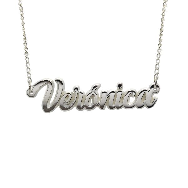 DIJE CON CADENA DEL NOMBRE VERONICA EN PLATA